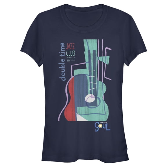 Junior's Soul Double Time Club  Graphic Tee Navy Blue Medium