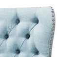 thumbnail image 3 of Baxton Studio Scarlett Mid-Century Modern Brown Wood and Dark Grey Fabric Upholstered Button-Tufting with Nail Heads Trim 2-Seater Loveseat Settee, 3 of 6