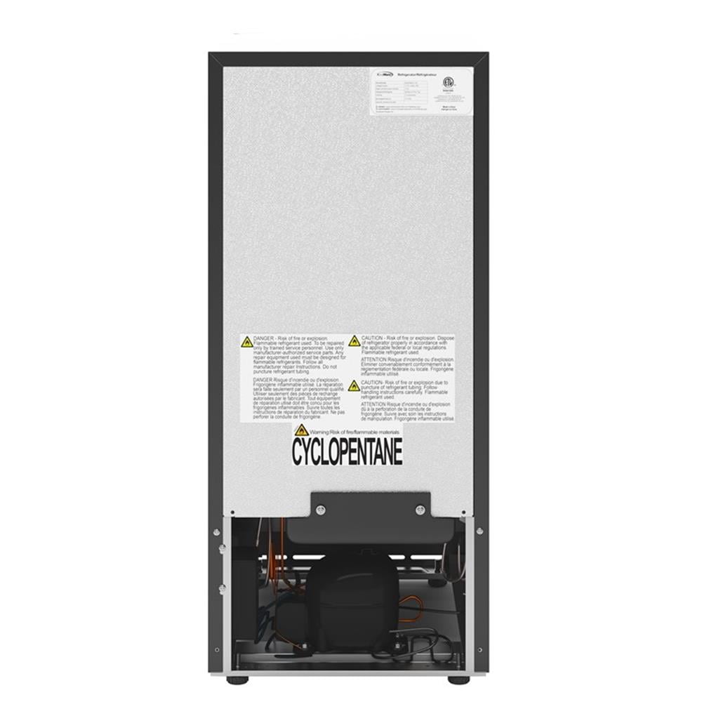 Pemberly Row Stainless Steel 3 cu. ft. Built-In Refrigerator and Beverage Cooler