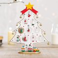 thumbnail image 3 of Árbol de Navidad de madera, decoración festiva para mesa de manualidades (1 unidad, blanco), 3 of 4