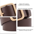 thumbnail image 3 of HUGFEGWE Ceinture en Cuir PU pour Femmes Réglable Lignes de Couture Fines Mode Décontractée Boucle à Ardillon pour Pantalon Robe CJB91-76343, 3 of 5