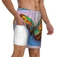 thumbnail image 3 of Balery Oil Painting Beautiful Butterfly Mens Swim Trunks Swim Shorts for Men Quick Dry Inseam Beach Shorts with Compression Liner Pocket-Large, 3 of 9