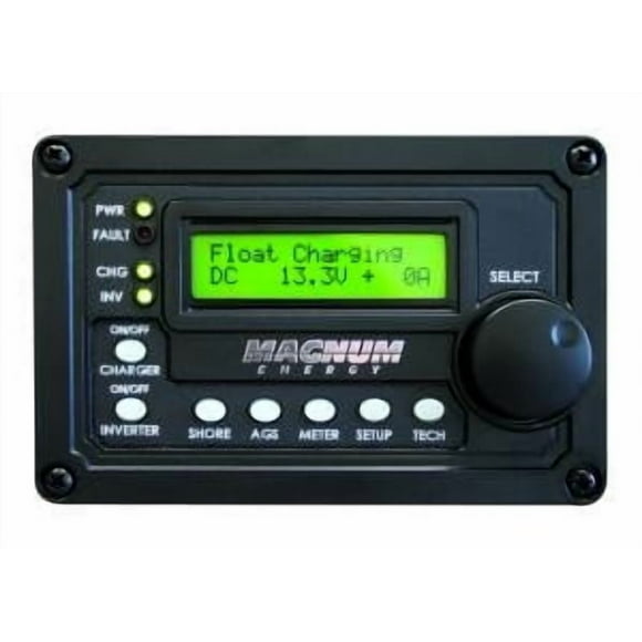Magnum Energy Télécommande à Onduleur ME-RC50-L avec Indicateurs d'État à DEL et Écran d'Affichage LCD; Noir; avec Câble de Télécommande de 50 Pieds