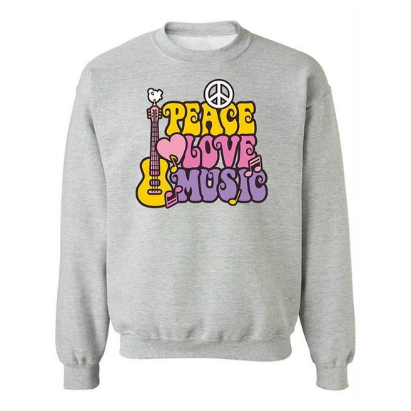 Peace. Love. Music. Sweatshirt Women -Image by Shutterstock, Female 5X-Large