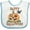 White and Blue, variant on Inktastic Happy Halloween Kittens in a Pumpkin Boys or Girls Baby Bib