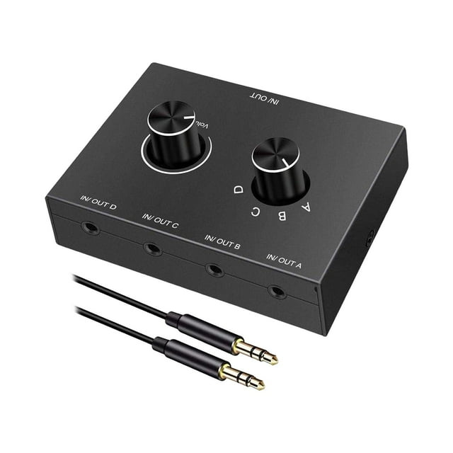 tredstone Durable Audio Switch 4 In 1 Output 5mm Audio Switcher Box Plug And Play Easy To Technology Easy To . Precise Switch
