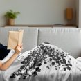 thumbnail image 3 of Butterfly Soft Flannel Fleece Throw Blanket, Abstract Insect Graphic with Leafy Wings in Monochromatic Design Print, Cozy Plush for Indoor and Outdoor Use, 70" x 90", Grey and Pale Grey, by Ambesonne, 3 of 5