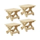 thumbnail image 4 of Juego de 4 Taburetes Plegables de Madera para Acampar, Silla Portátil, Taburete para Patio Trasero para Balcón, 4 of 9