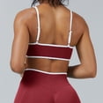 thumbnail image 5 of Arlun,Sports Bras for Women Wireless High Support Seamless Bralettes Full Coverage No Underwire Color Block Workout Bra for Running Exercise Yoga Gym Fitness Training Red M, 5 of 5