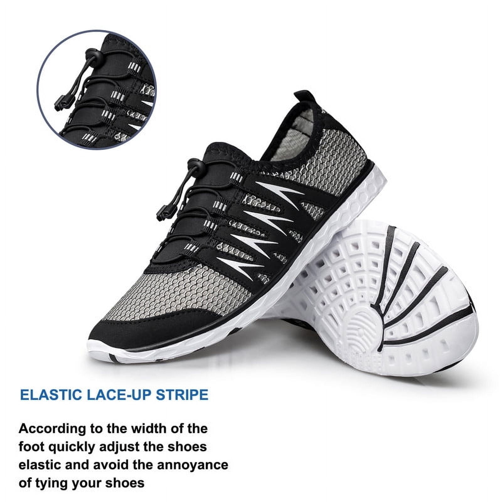 vibdiv Water Shoes Mens Women Water Shoes Quick Dry Aqua Outdoor Sports for Swim Pool Beach Surf Walk Shoes Dark Grey