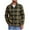 Green, variant on Men's Fleece Flannel Plaid Shirt Full Zip Long Sleeve Jacket Loose Fit Spring Fall Sweatshirt Coat Tops Navy XXL Fashion