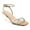 TAUPE, variant on GJPBGK Women's 3-Inch Clear Heel Sandals Rhinestone Strap Open Toe Dress Shoes with Adjustable Buckle, Comfortable Sandal
