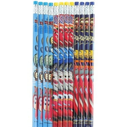 Cars 2 Light Blue Red Purple Wooden Pencils Pack of 12 No.2 for Ages 3 
