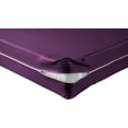 thumbnail image 5 of 100% Egyptian Cotton L Shape Zipper Mattress Cover, 800 TC, 8 Inch Deep Pocket Cal King Size (72x84), Stripe Plum, 5 of 6