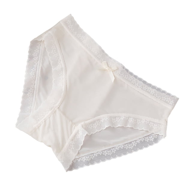 Aayomet sous-Vêtements en Coton pour Femmes Tangas Rayés Bikini Invisible Strings Personnalisés sous-Vêtements Femmes Culottes String en Coton (Beige, G)