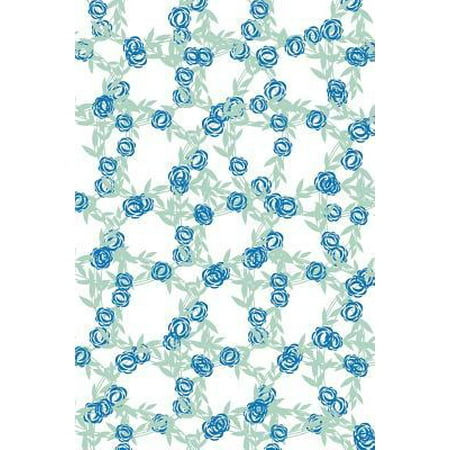 Blue Flowers : Offline Password Manager Device Compact Notebook Organizer Petite for remembering username PIN and login