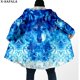 thumbnail image 1 of Capa gruesa y cálida con capucha para hombre, abrigo de lana a prueba de viento con estampado 3D de Luna y Lobo Native Dream Catcher, bata, manta, 5, 1 of 4