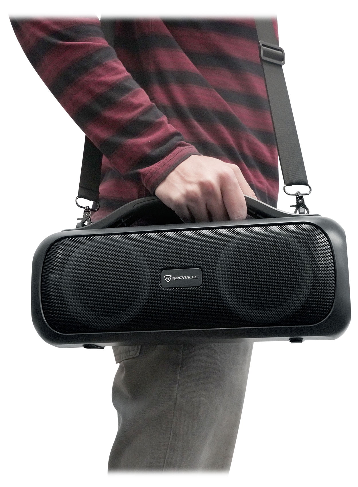 Rockville Go Party D4 Large Loud Portable LED Party Bluetooth Speaker, Deep Bass
