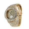 thumbnail image 3 of Charles Raymond Blinged Out Oblong Metal Mens Iced Out Color on Blast Hip Hop Wristwatch - 8475Color (ST10316 Gold Big Rocks), 3 of 3