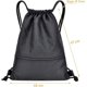 thumbnail image 2 of 1 Uds. Bolsa de gimnasio con cordón, bolsa de natación con cordón negro, bolsas deportivas con cordón de PE, mochila impermeable con bolsillo y cremallera, para mujeres y hombres (40*47cm), 2 of 5