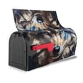 thumbnail image 3 of Gukieu Vintage Blue Floral Wolf Print Magnetic Mailbox Cover, Sun-proof and Waterproof Home Yard Mailbox Cover-25.5x21 in, 3 of 8