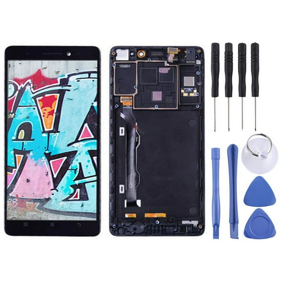 Cellphone Repair Parts OEM LCD Screen for Lenovo K3 Note / K50-T5 Digitizer Full Assembly with Frame (Black)