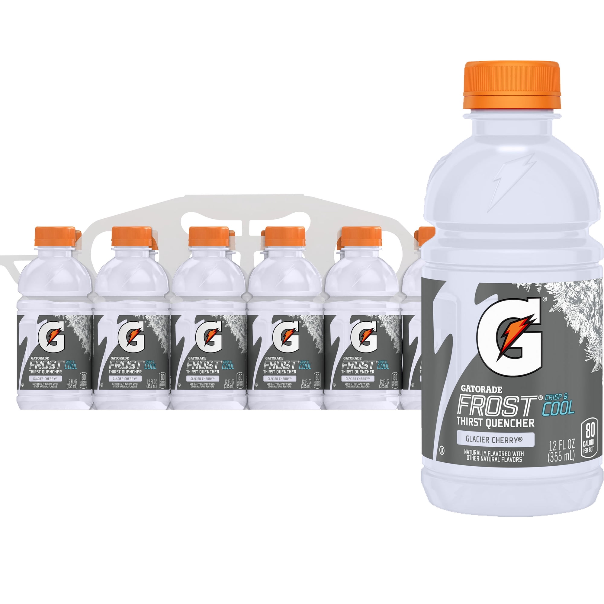 Gatorade Thirst Quencher Electrolyte Sports Drink, Frost Glacier Cherry, 12 fl oz, 12 Count Bottles