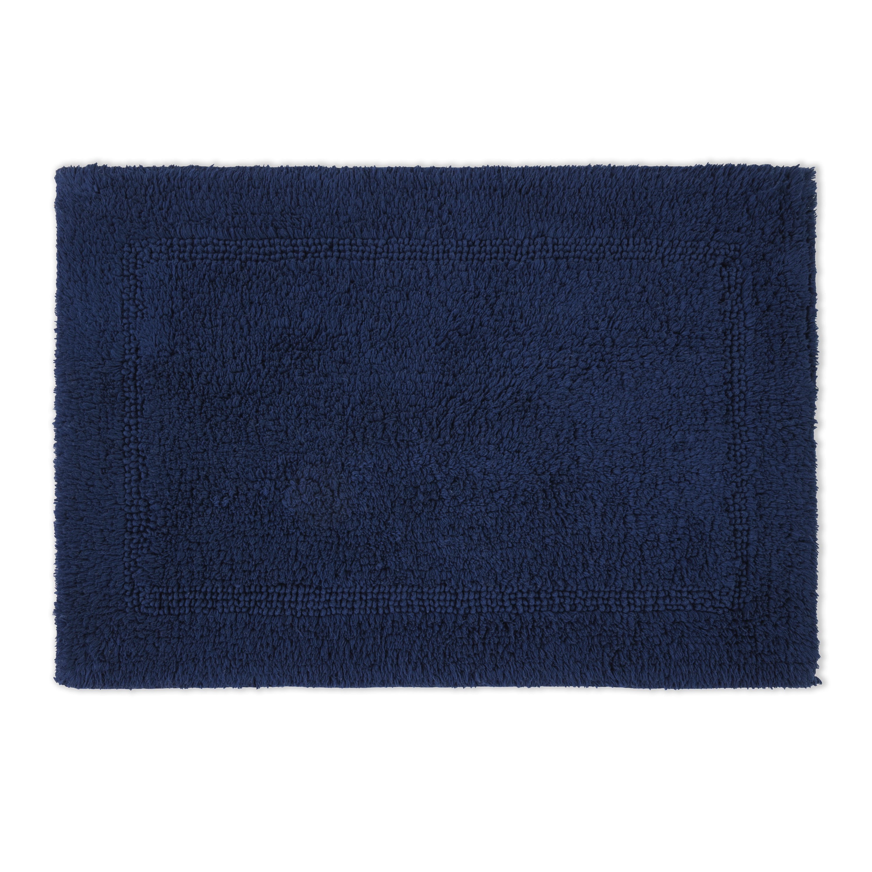 Better Homes & Gardens Bath Rug Cotton Reversible Washable, 17" x 24", Blue Admiral