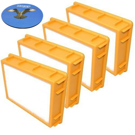Eureka Boss Smart Vac Parts - HQRP HEPA Filter 4-Pack for Eureka Boss SmartVac 4870 4870MZ 4870SZ 4870T 4870SZX 4870D 4870RZ 4870GZX 4870HZ 4870HZ-1 4870HZX 4870J 4870J-1 4870K 4870KE Upright Vac Vacuum Cleaner + HQRP Coaster