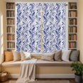 thumbnail image 2 of Purple Flower Pattern Kitchen Curtains 63 Inch Length, Vintage Floral Botanical Simple Tiers Curtains for Living Room Berdoom Bathroom, Light Filtering Drapes Window Treatment 2 Panels 42"Wx63"L, 2 of 8