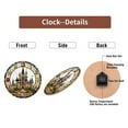 thumbnail image 7 of Stained Glass Castle Wall Clock with Colorful Design 10-Inch Silent Wooden Wall Clock, Battery Operated (AA Batteries Not Included), Artistic Home Decor, 7 of 7