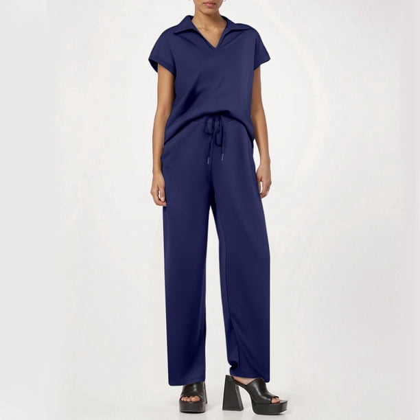 Elegante traje pantalón para mujer: corte regular, conjunto versátil para primavera, lavable a máquina, ideal para el trabajo y el fin de semana.