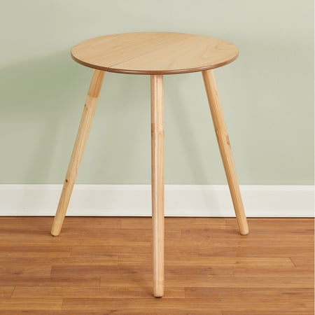 Wooden Round Side Accent Table, 20” Diameter x 25.5” Height – Sturdy Classic Three-Legged Round Side Table for Use in Bedroom, Living Room or Entryway