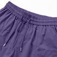 thumbnail image 3 of hlysgo Men's Quick Dry Cargo Shorts Big and Tall Drawstring Lightweight Breathable Short Sports Outdoor Shorts with Zipper Pockets Purple,5xL, 3 of 5