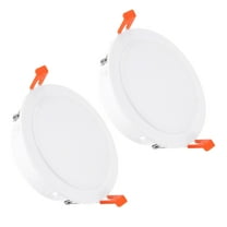 2Pack 5.2" Spring Ceiling Cover Plate, Recessed Light Trim Wall Mount Downlight Hole Cap Decorative Panel with Buckle Suitable for 4.2-4.9" Round Hole Glass Ceiling Openings, White