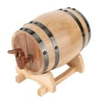 thumbnail image 1 of Barril De Vino De Madera Fuerte De Roble Natural, Mini Barril De Vino, Para Almacenar Vino Tinto, Brandy, Whisky, Tequila, Etc. Para Restaurante ANGGREK Color Madera con Aro Negro 1L, 1 of 8