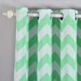 thumbnail image 4 of Efavormart 2 Panels White/Mint Polyester Chevron Design Thermal Insulated Blackout Room Darkening Grommet Top Curtain 52"x96", 4 of 10