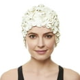 thumbnail image 4 of Beemo Floral Petal Swim Cap for Women – Retro Style Vintage Bathing Cap Swimming Hat for Long and Short Hair, 4 of 4