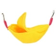thumbnail image 1 of Hamaca cálida para hámster y plátano jaula para colgar casa nido para dormir para pájaros y mascotas (amarillo JShteea Libre de BPA, 1 of 5