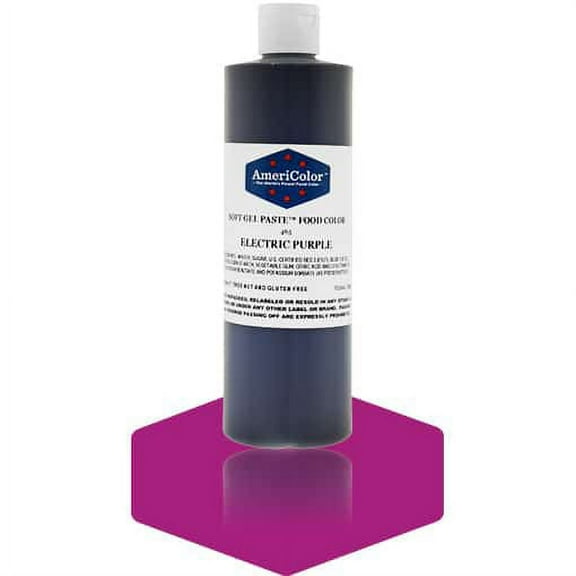 AmeriColor, Soft Gel Paste Food Color, Electric Purple 13.5 oz
