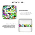 thumbnail image 5 of Kdxio Colorful Tie Dye Stained Glass Print Tissue Box Cover,Square Decorative PU Leather Facial Paper Case Organizer Holder Dispenser for Bathroom,Night Stands,Desk,Car 5.2''X5.2''X5.2'', 5 of 8