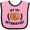 Pink and Black, variant on Inktastic My 1st Oktoberfest with Pretzel and Laurels Boys or Girls Baby Bib