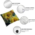 thumbnail image 6 of Creowell Throw Pillow Cover 2pcs - Begonia Flower Yellow Flowers Tuberous Begonia White, 6 of 7