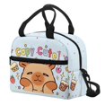 thumbnail image 3 of HUIACONG Aluminum Film Material Thermal Tote with Cute Capybara Print, Dirt Resistant Lunch Tote for Hiking Picnic and Student Daily Use, 3 of 10