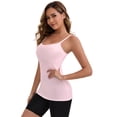 thumbnail image 3 of DARING DIVA Women's Modal Adjustable Straps Cami Tank Top 3-Pack S Gray, Black, Pink, 3 of 5