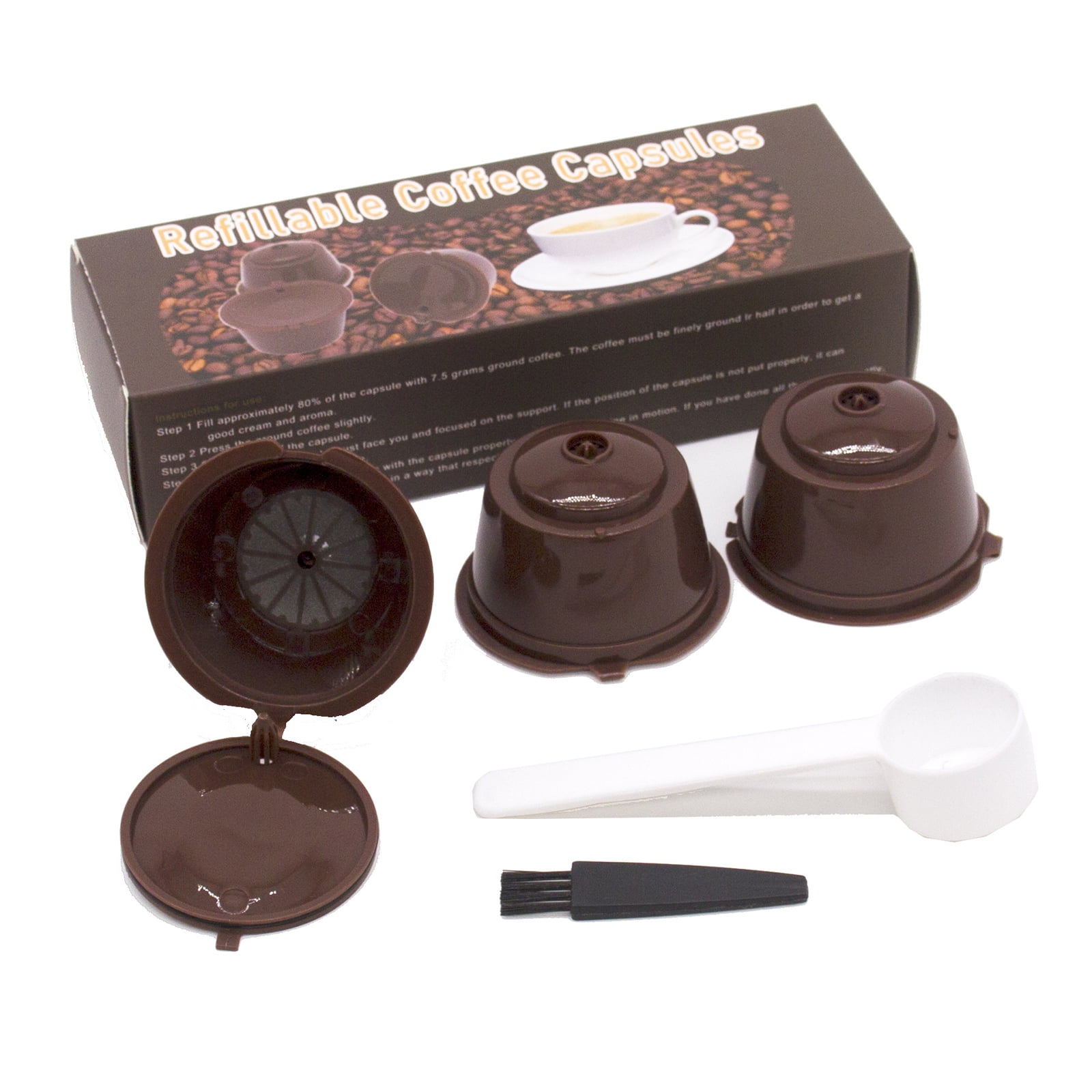 3Pcs Reusable Coffee Capsule for Nescafe Dolce Gusto Machine Refillable