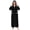 Black, variant on Mens Zip Up Hooded Plush Robe, 300 GSM Coral Fleece Full Length Robes for Men with Pockets, Soft Warm Thick Fluffy Winter Housecoat Sleepwear for Big and Tall, Gray, L