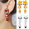 thumbnail image 4 of SmartBy Earrings Cartoon Animal Shape Polymer Clay Handmade Ear Studs for Party, 4 of 7