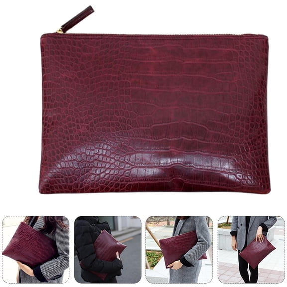 Milisten 1Pc Lightweight Brown Clutch Bag Creative Alligator Pattern Woman Envelope