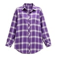 thumbnail image 6 of Lmueinov Flannel Shirts for Women Oversized Long Sleeve Womens Plaid Button Down Shirt Shacket Jacket Fall Fashion Blouses Top, 6 of 6